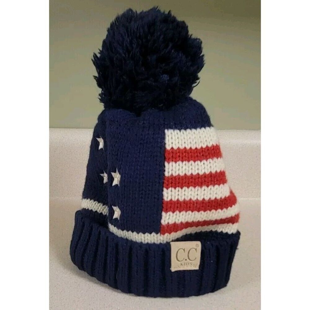 CC Exclusives Stars & Stripes Stocking Cap CC Kids Beanie - Picture 2 of 3